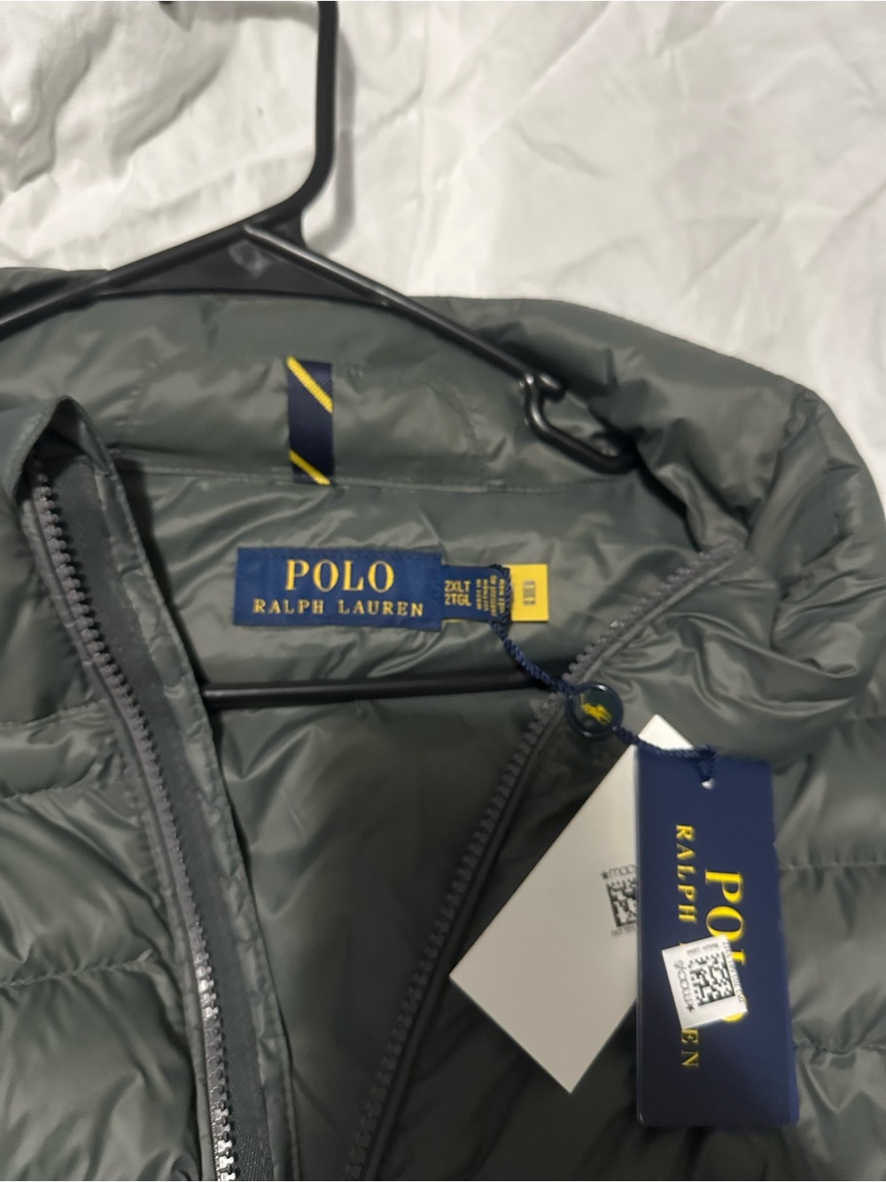 Polo by Ralph Lauren Men's Slate Gray Quilted Puffer Jacket